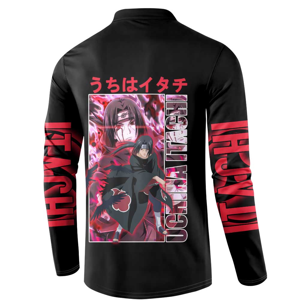 Uchiha Itachi Naruto Shippuden Button Sweatshirt Anime Style