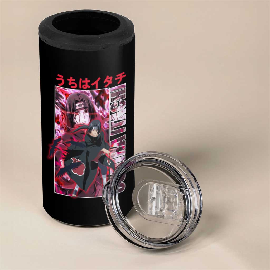 Uchiha Itachi Naruto Shippuden 4 in 1 Can Cooler Tumbler Anime Style