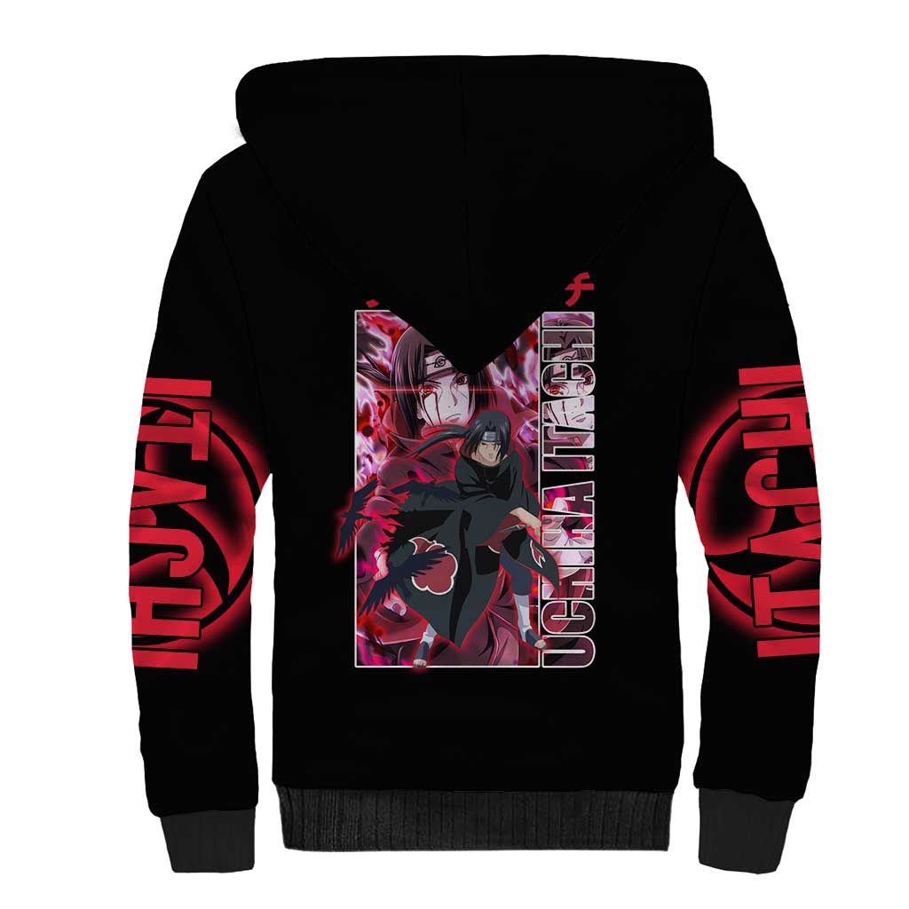 Uchiha Itachi Naruto Shippuden Sherpa Hoodie Anime Style
