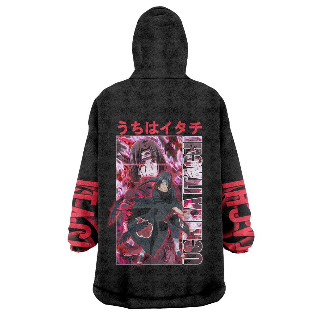 Uchiha Itachi Naruto Shippuden Wearable Blanket Hoodie Anime Style