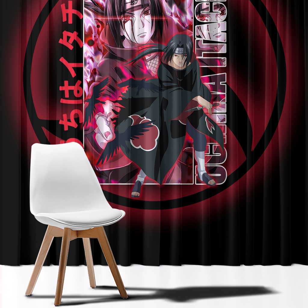 Uchiha Itachi Naruto Shippuden Window Curtain Anime Style