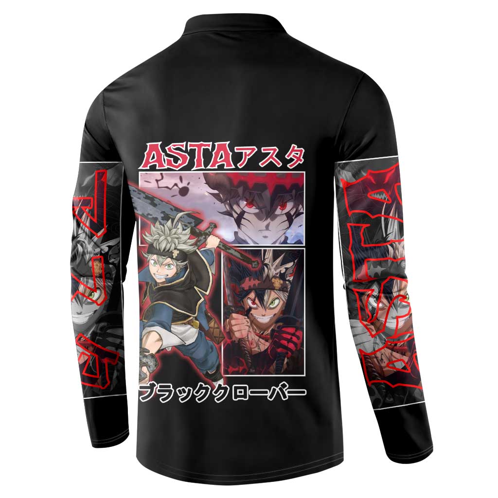 Asta Black Clover Button Sweatshirt Anime Style