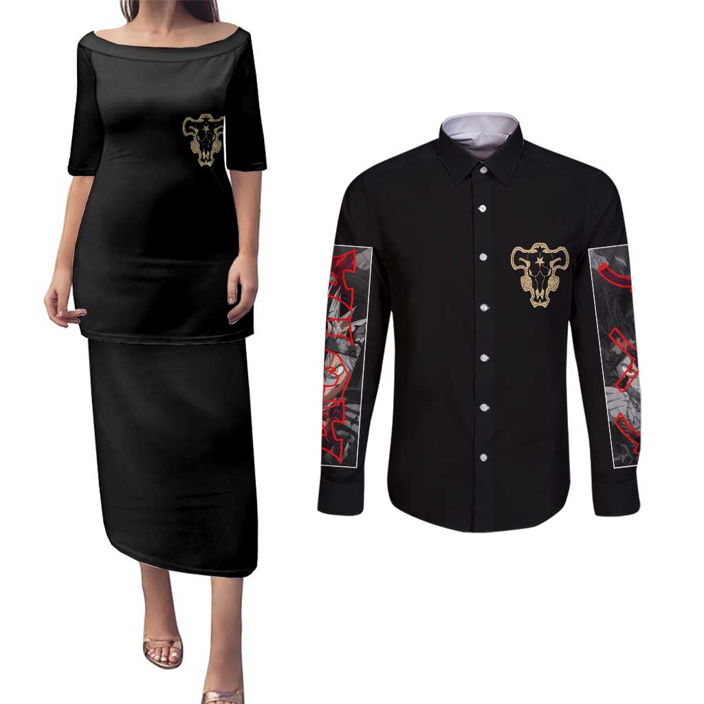 Asta Black Clover Couples Matching Puletasi and Long Sleeve Button Shirt Anime Style
