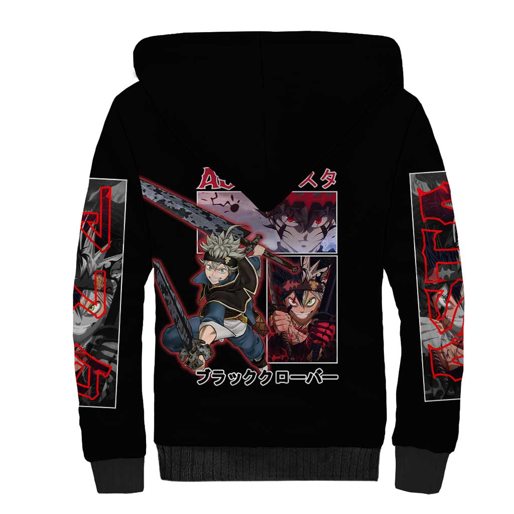 Asta Black Clover Sherpa Hoodie Anime Style