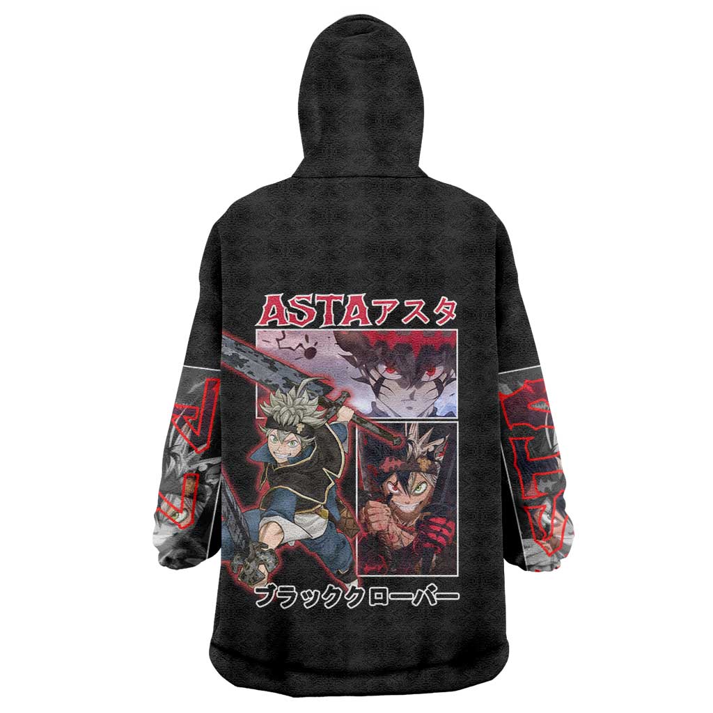 Asta Black Clover Wearable Blanket Hoodie Anime Style