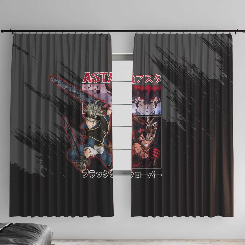 Asta Black Clover Window Curtain Anime Style