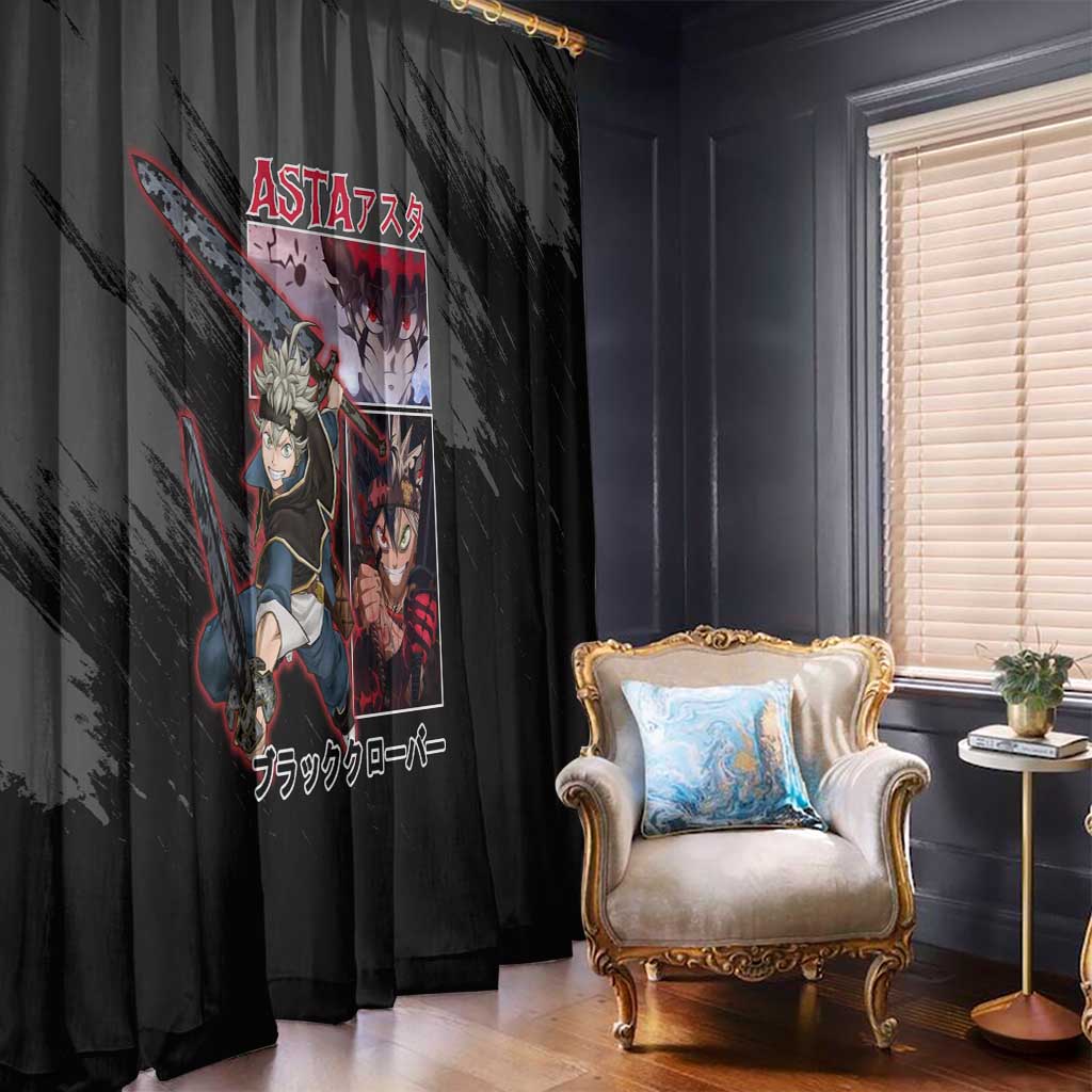 Asta Black Clover Window Curtain Anime Style
