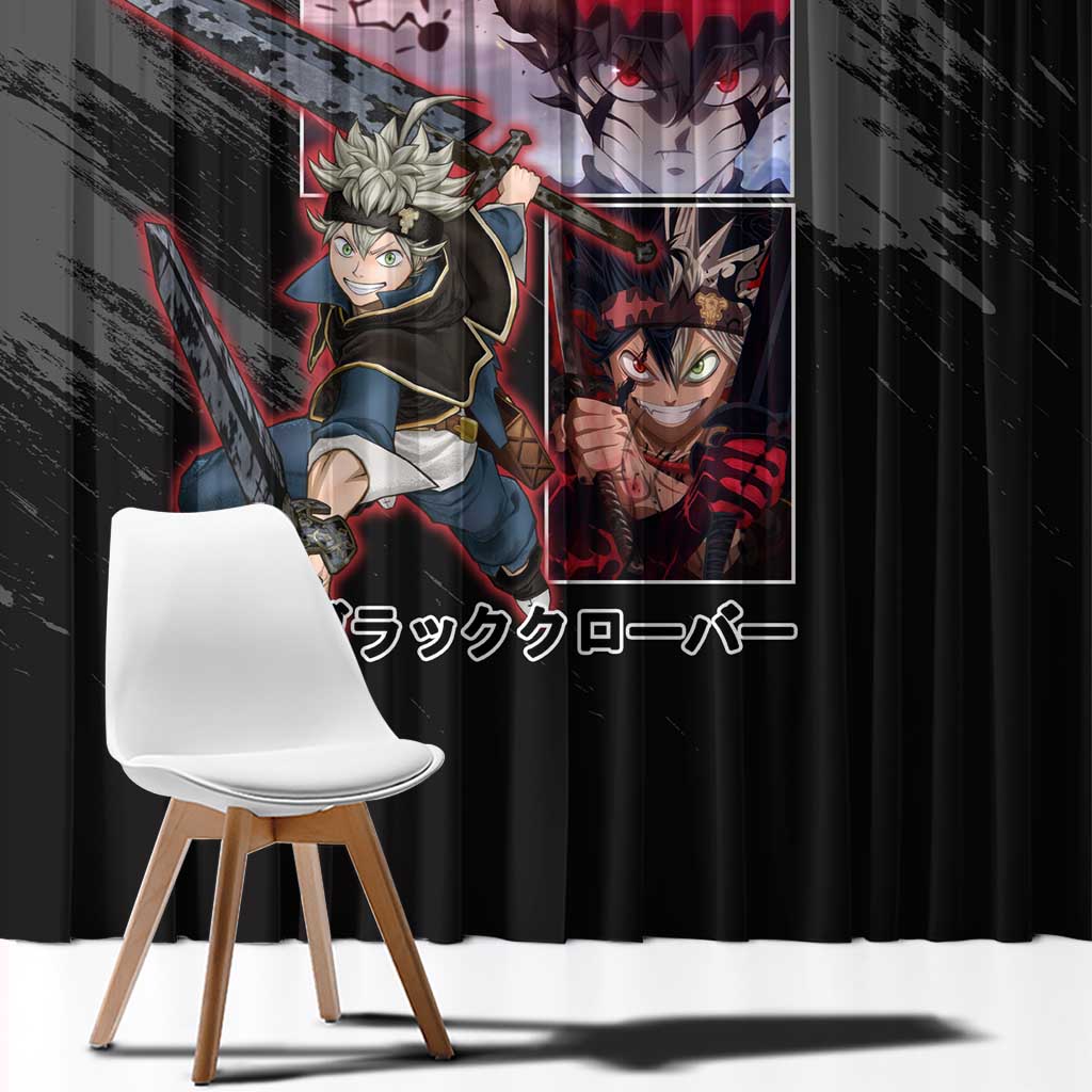 Asta Black Clover Window Curtain Anime Style