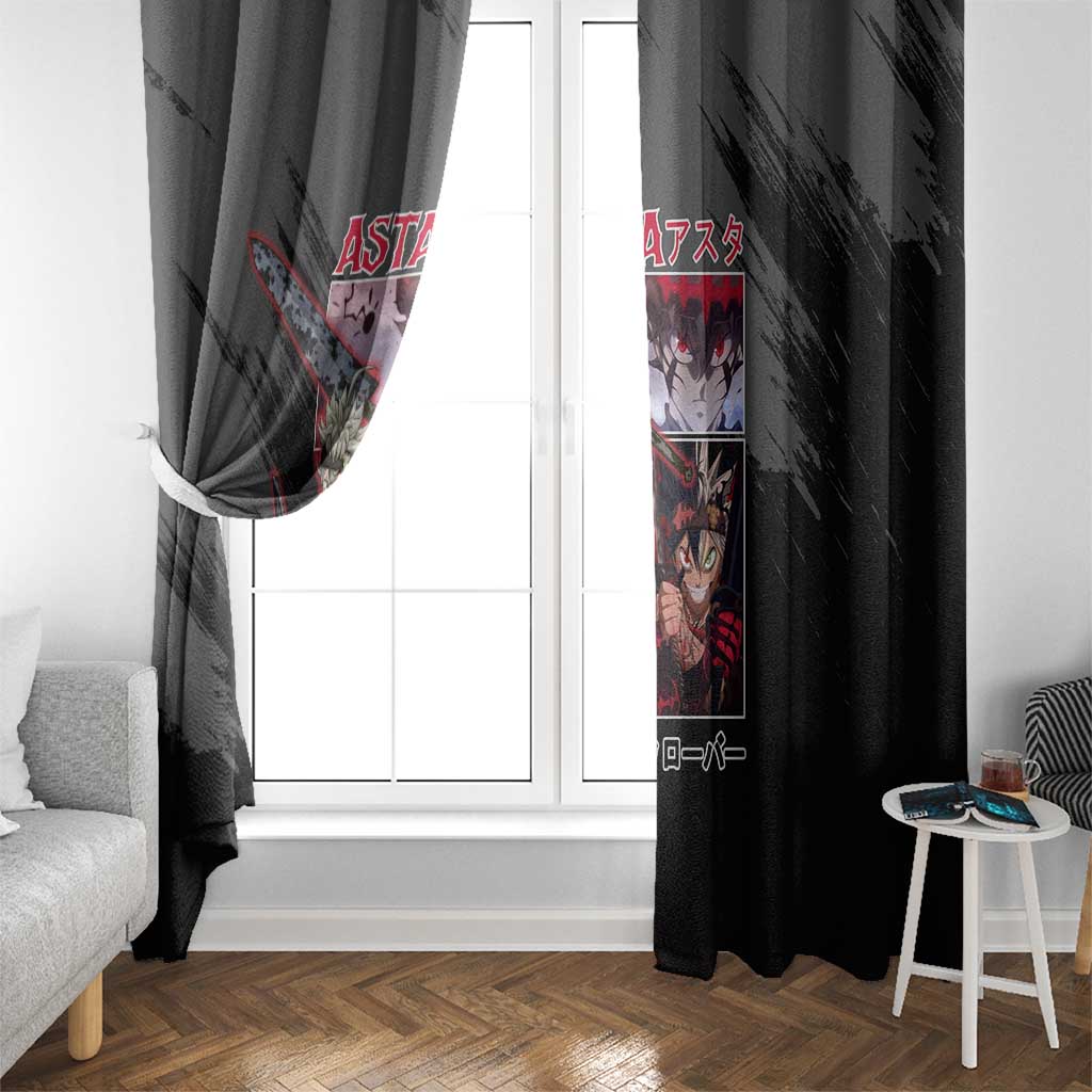 Asta Black Clover Window Curtain Anime Style
