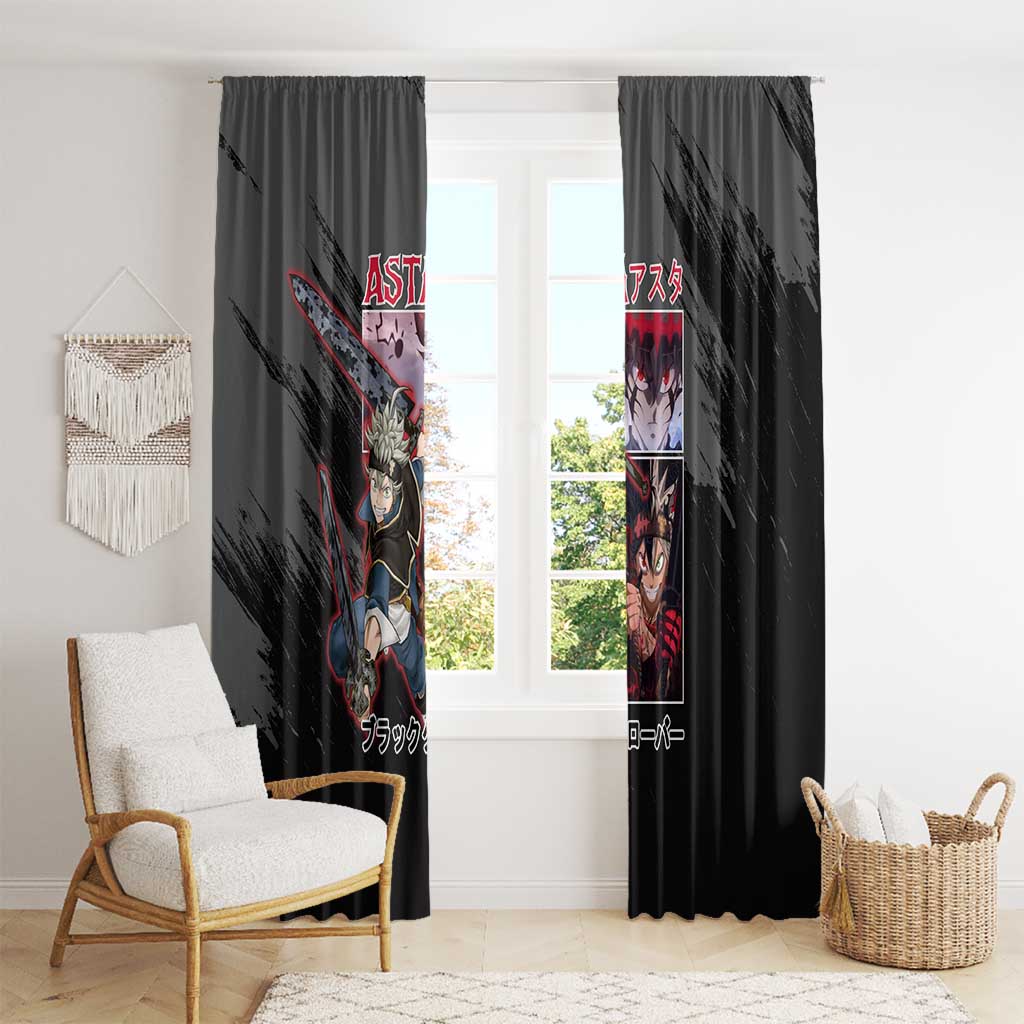 Asta Black Clover Window Curtain Anime Style