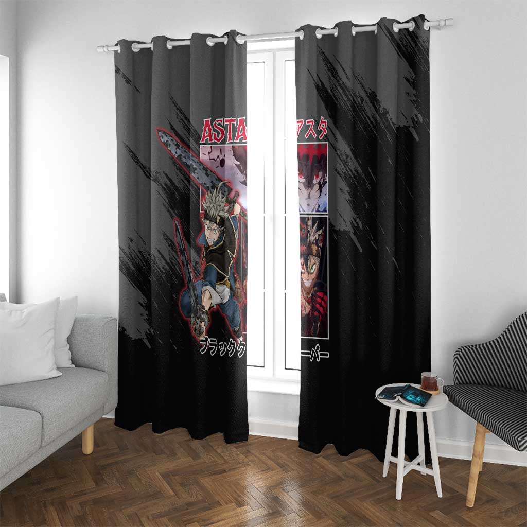 Asta Black Clover Window Curtain Anime Style