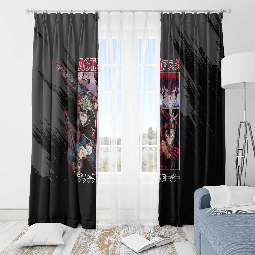 Asta Black Clover Window Curtain Anime Style