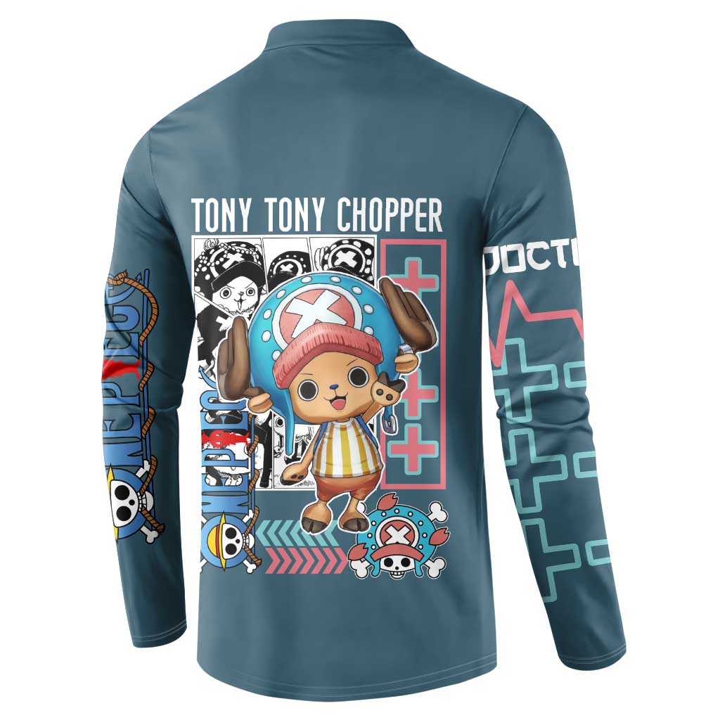 Tony Tony Chopper V2 One Piece Button Sweatshirt Anime Style