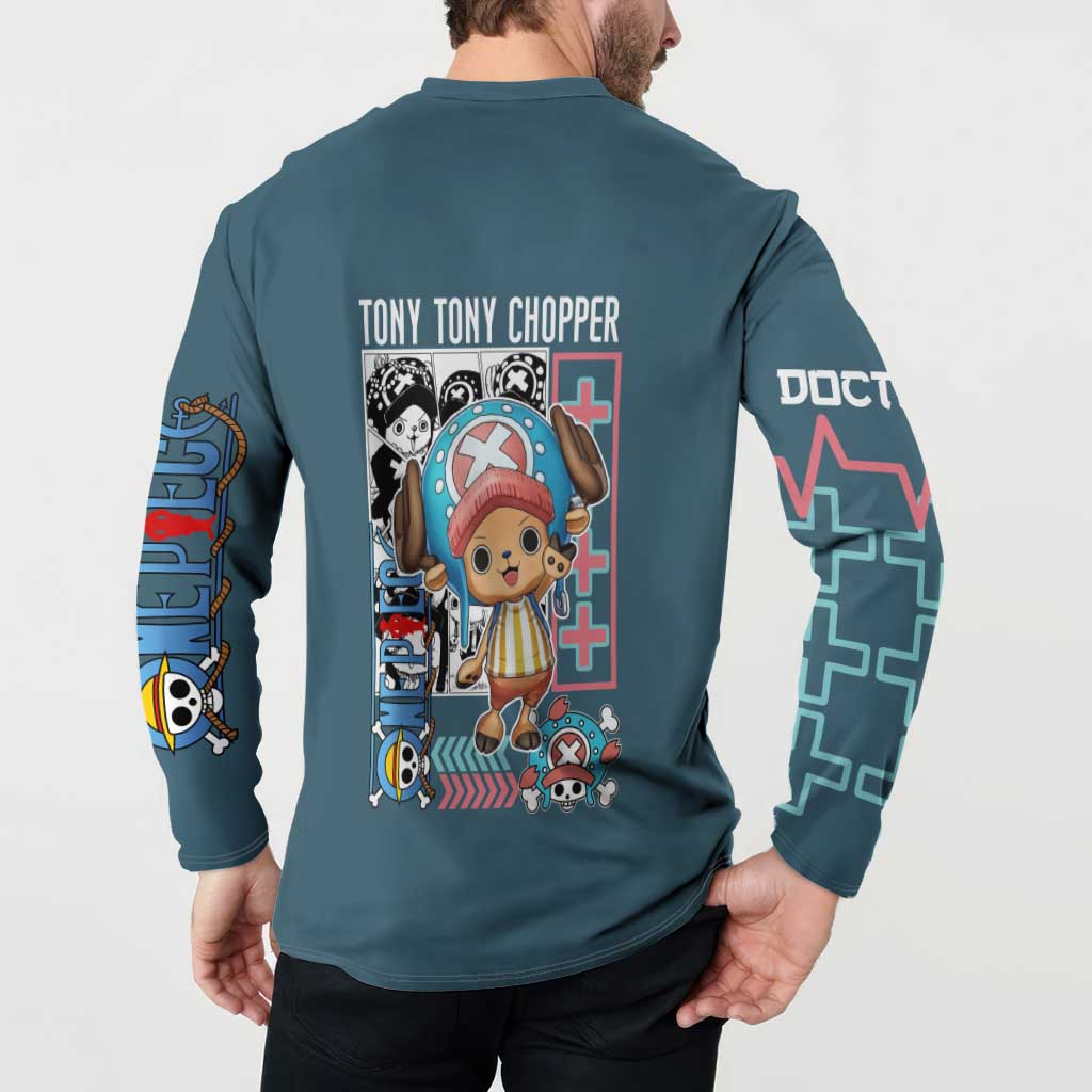 Tony Tony Chopper V2 One Piece Button Sweatshirt Anime Style