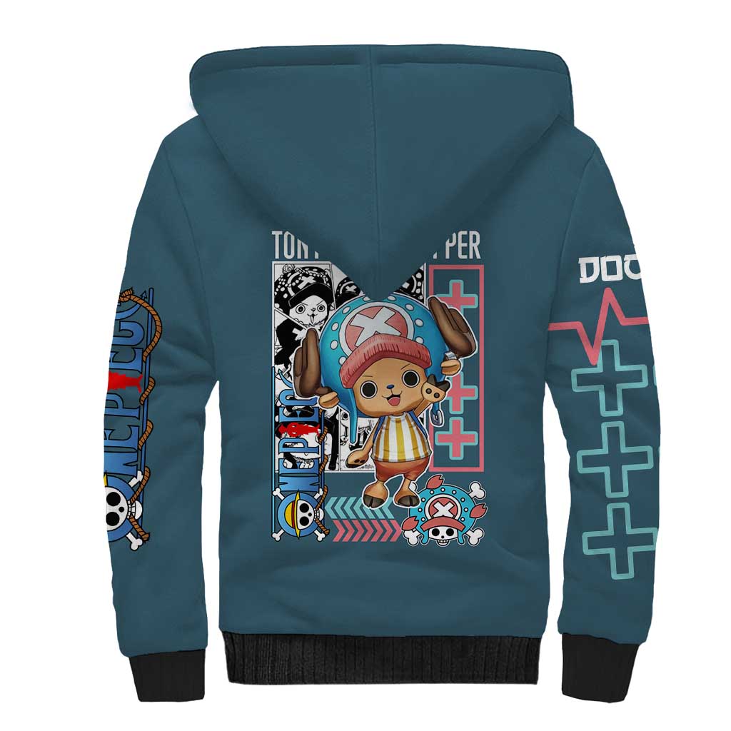 Tony Tony Chopper V2 One Piece Sherpa Hoodie Anime Style