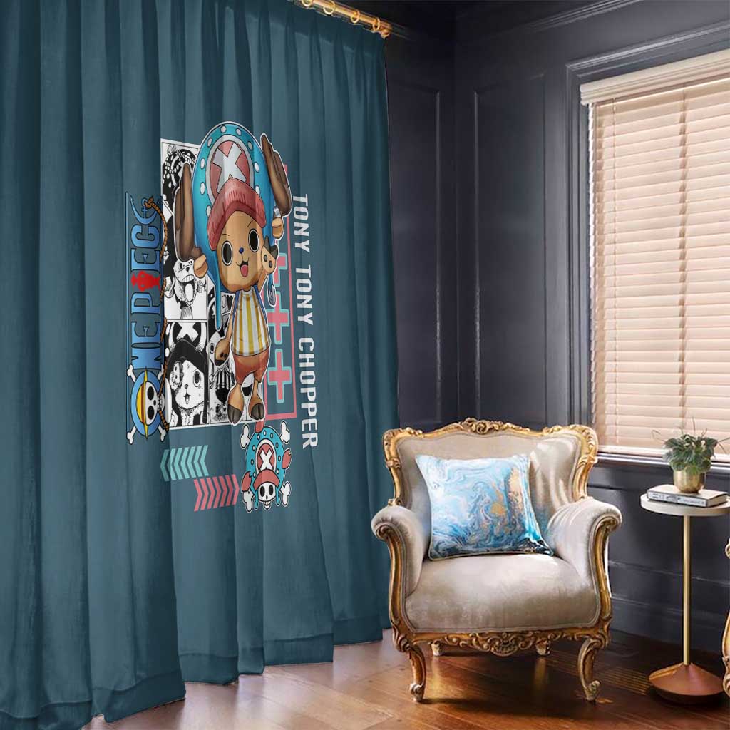 Tony Tony Chopper V2 One Piece Window Curtain Anime Style