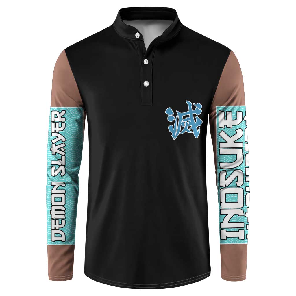 Hashibira Inosuke Demon Slayer Button Sweatshirt Anime Style