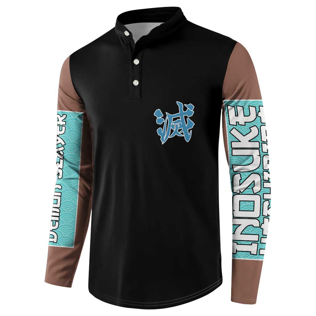 Hashibira Inosuke Demon Slayer Button Sweatshirt Anime Style