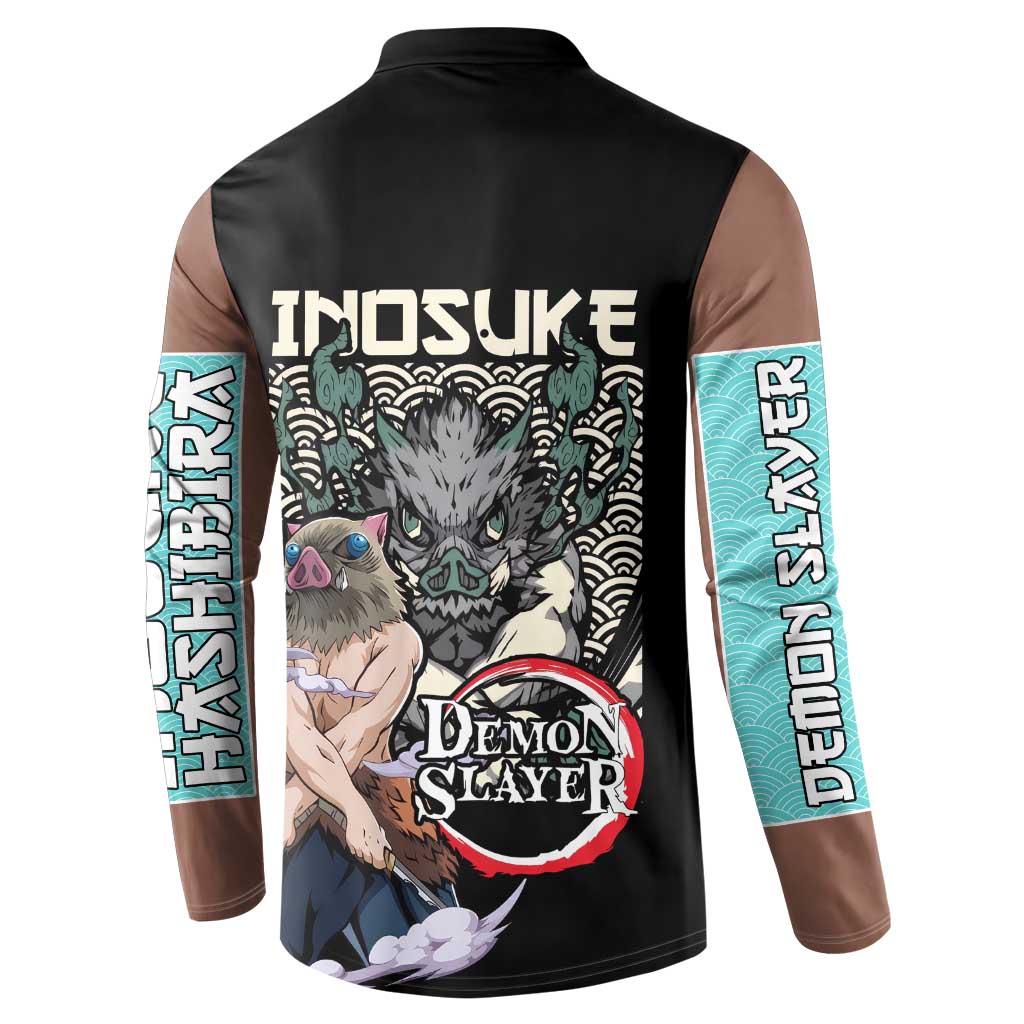 Hashibira Inosuke Demon Slayer Button Sweatshirt Anime Style