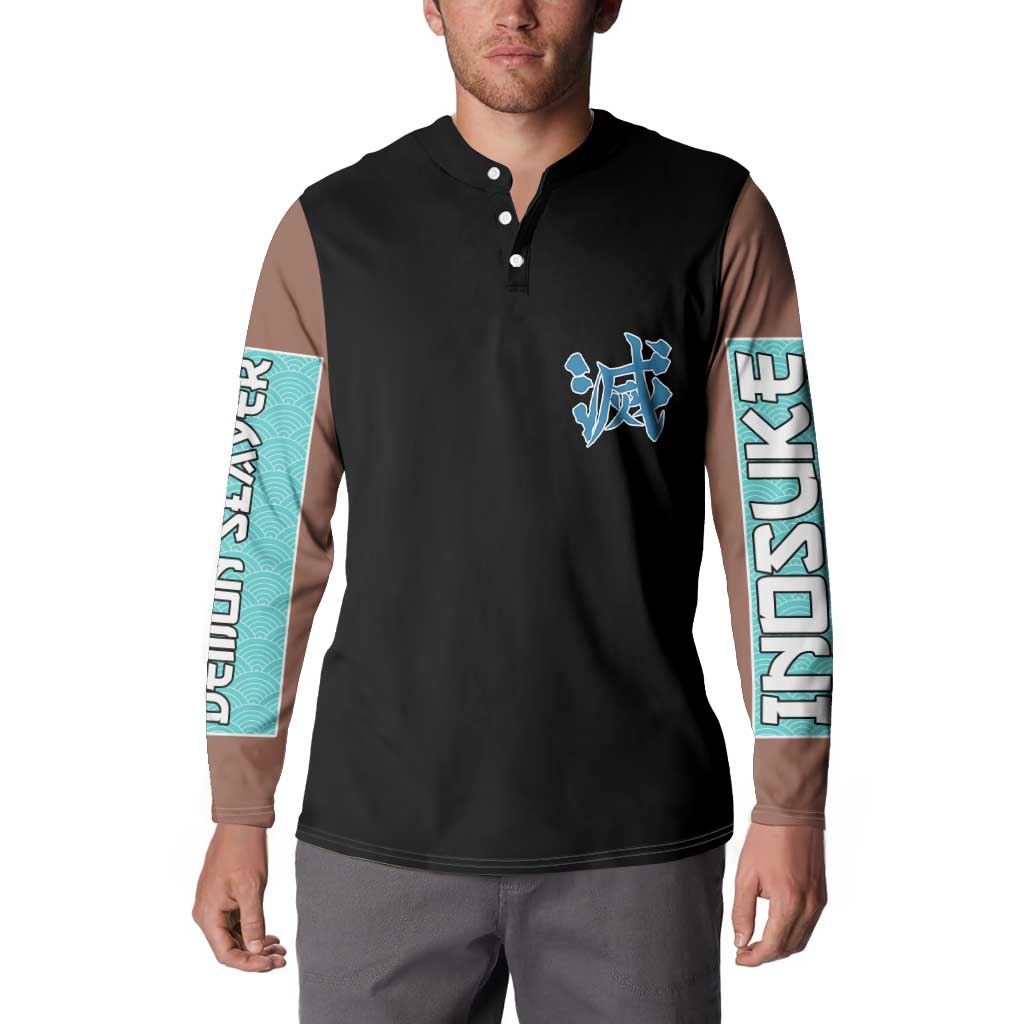Hashibira Inosuke Demon Slayer Button Sweatshirt Anime Style