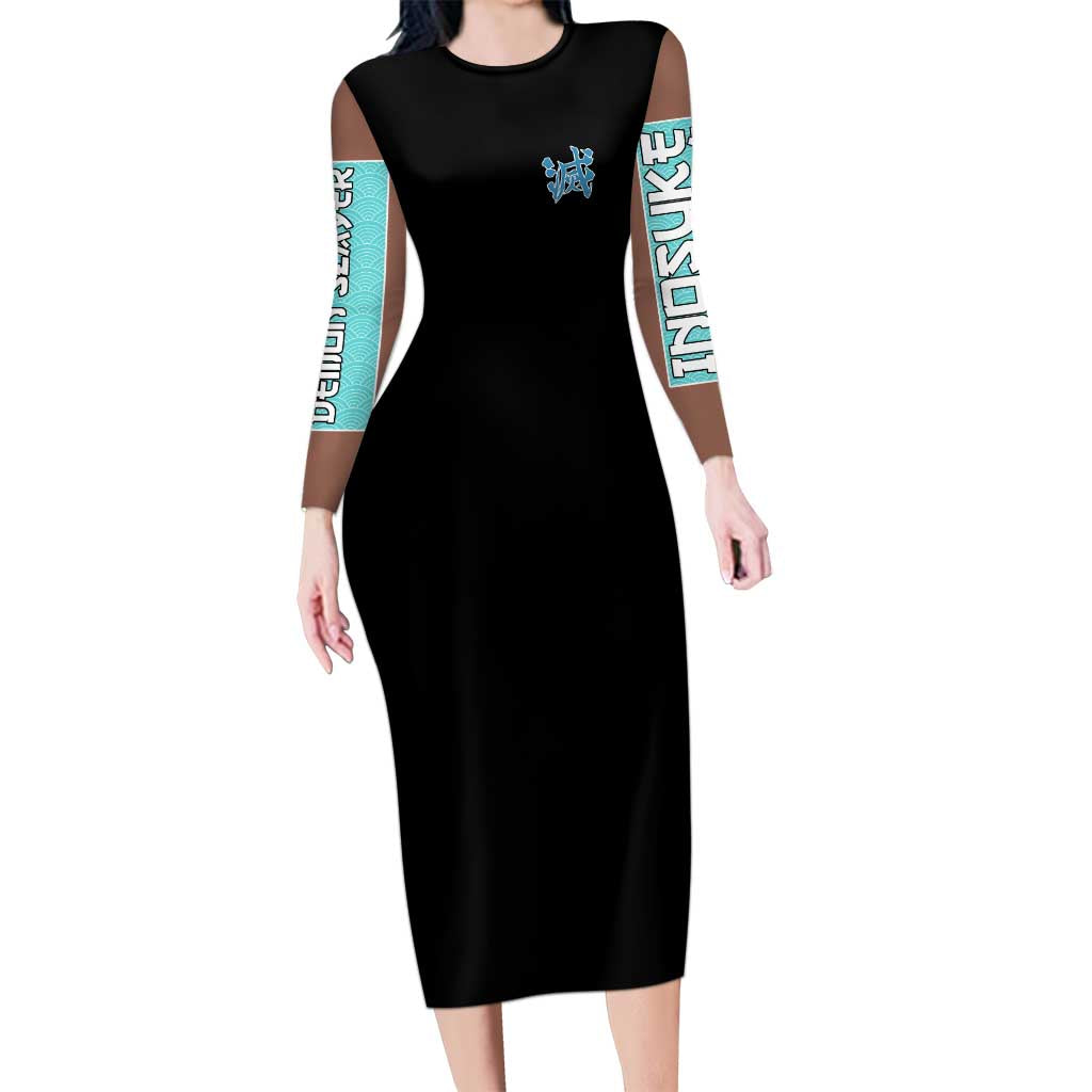 Hashibira Inosuke Demon Slayer Long Sleeve Bodycon Dress Anime Style