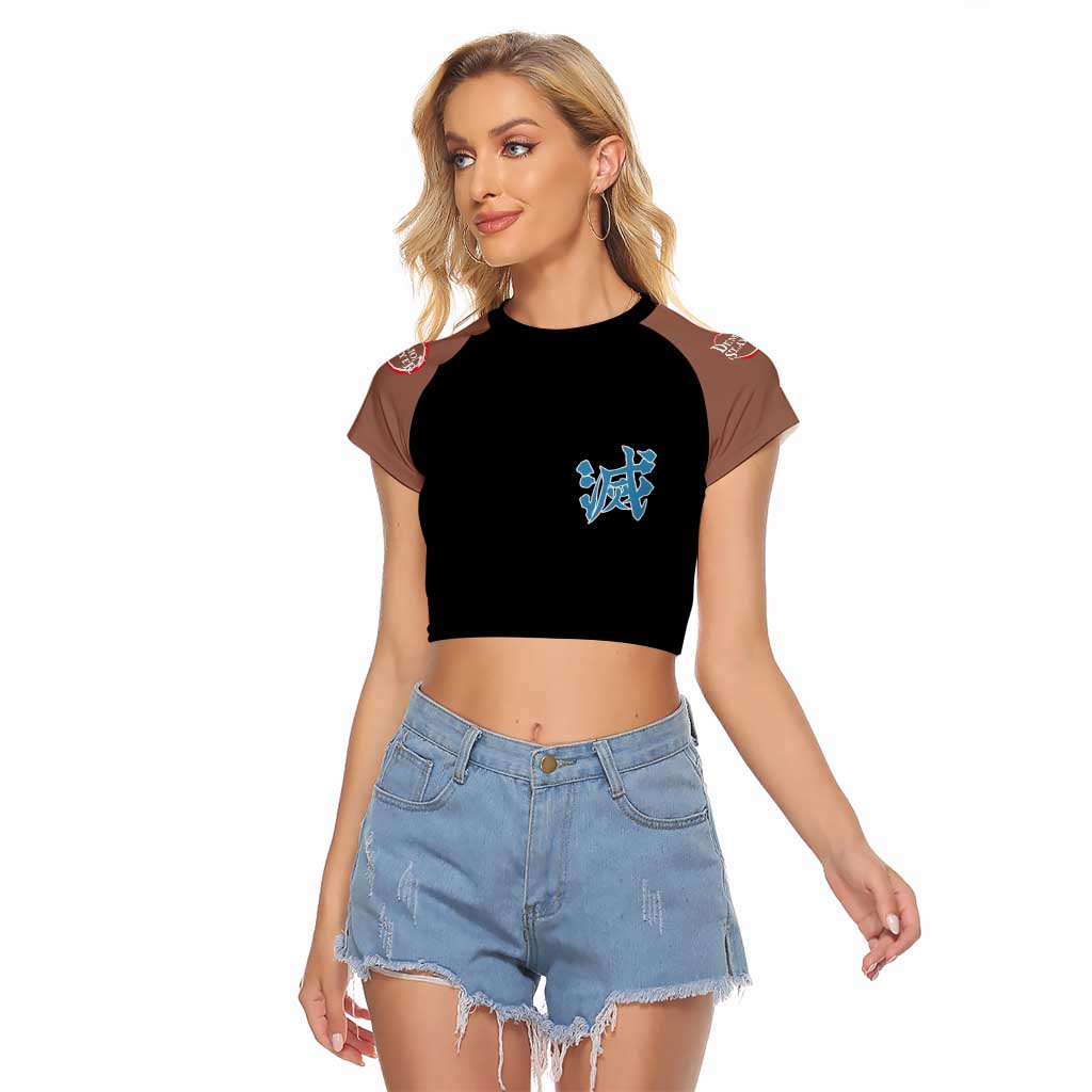 Hashibira Inosuke Demon Slayer Raglan Cropped T Shirt Anime Style