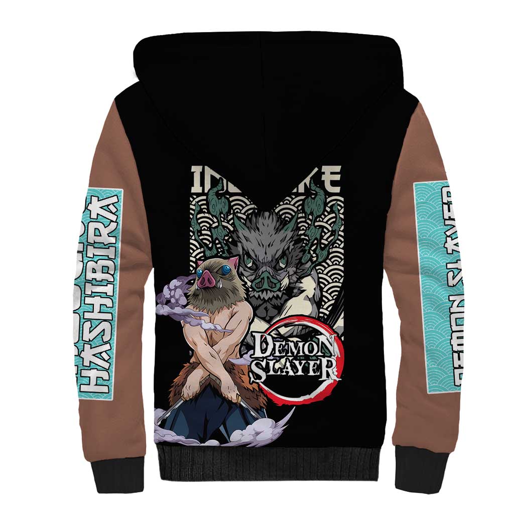 Hashibira Inosuke Demon Slayer Sherpa Hoodie Anime Style
