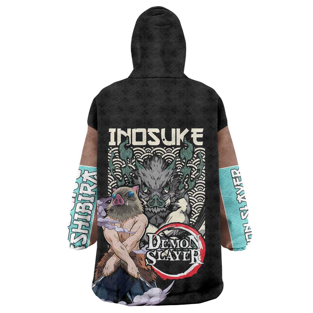 Hashibira Inosuke Demon Slayer Wearable Blanket Hoodie Anime Style