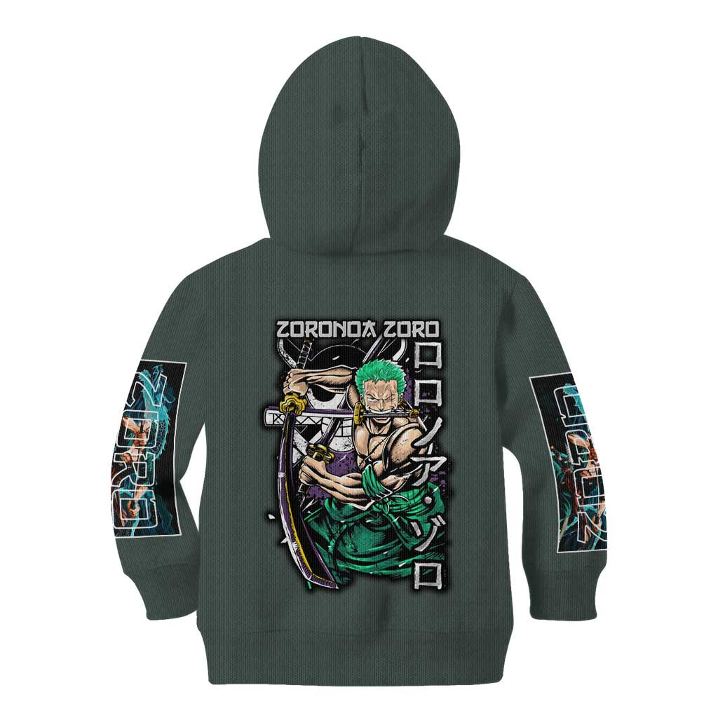 Roronoa Zoro V2 One Piece Kid Hoodie Anime Style