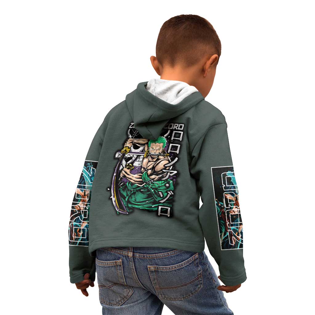 Roronoa Zoro V2 One Piece Kid Hoodie Anime Style