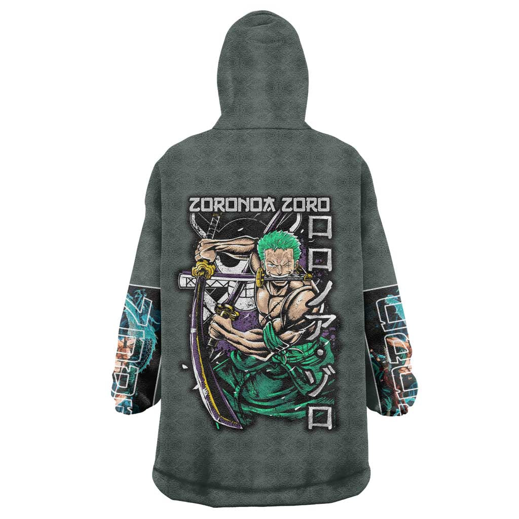 Roronoa Zoro V2 One Piece Wearable Blanket Hoodie Anime Style