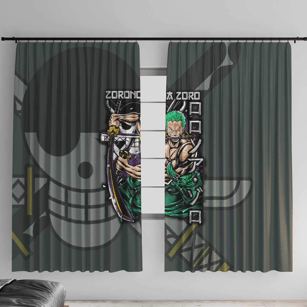 Roronoa Zoro V2 One Piece Window Curtain Anime Style