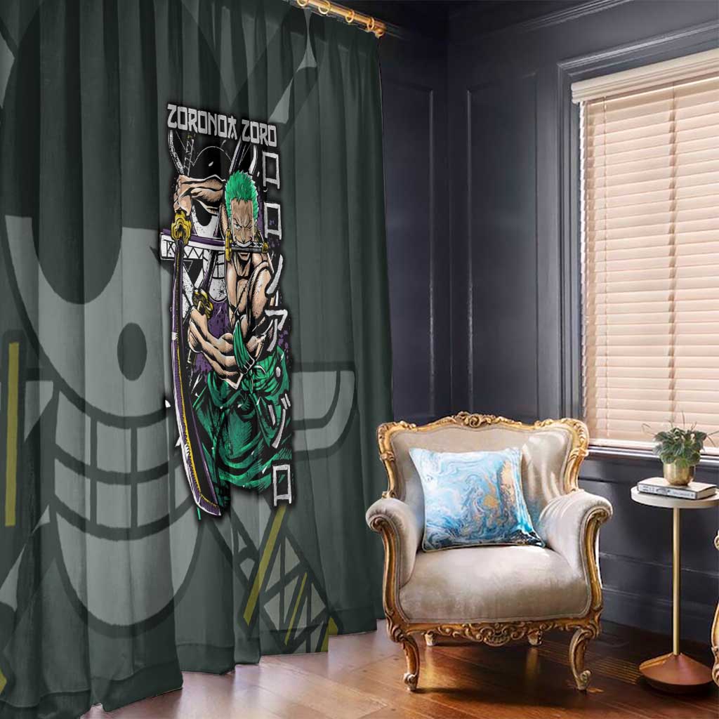 Roronoa Zoro V2 One Piece Window Curtain Anime Style