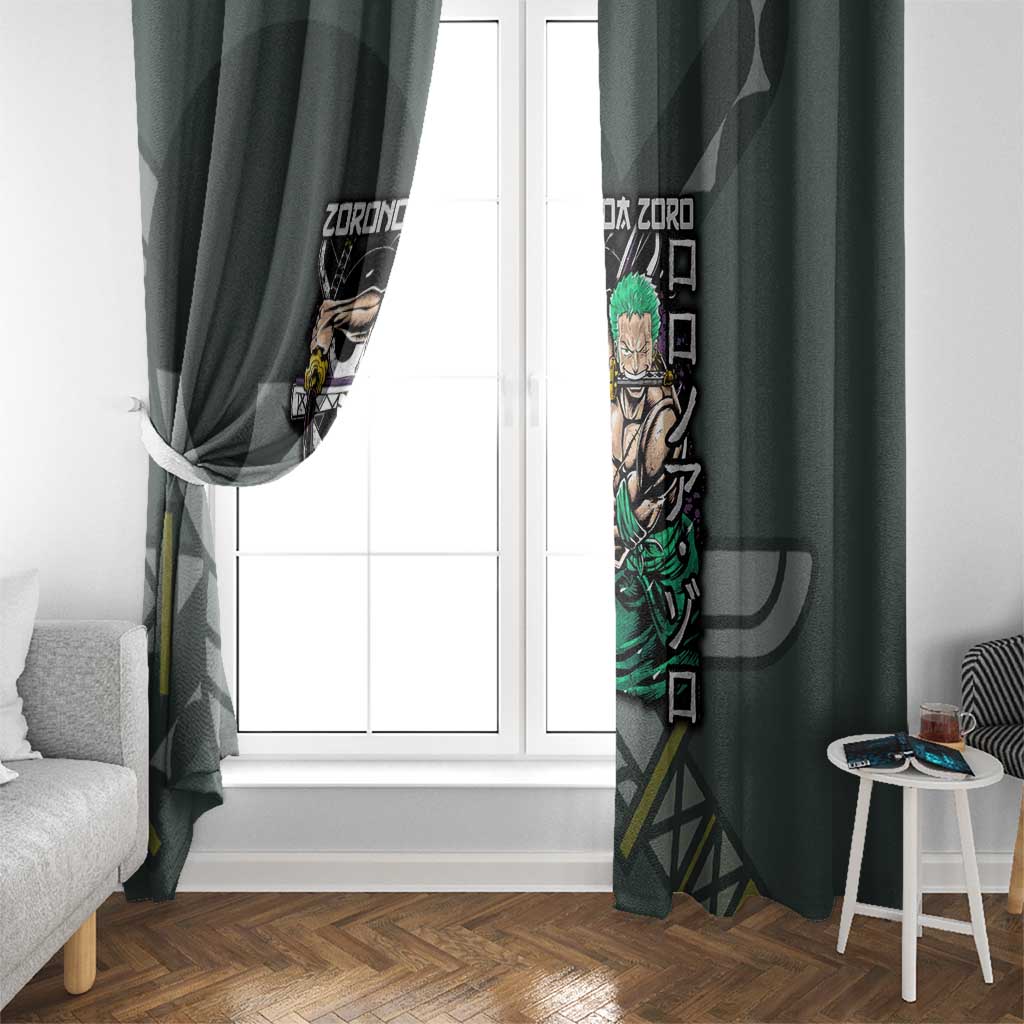 Roronoa Zoro V2 One Piece Window Curtain Anime Style