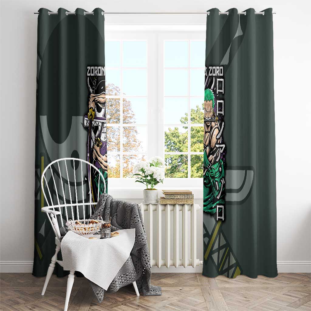 Roronoa Zoro V2 One Piece Window Curtain Anime Style