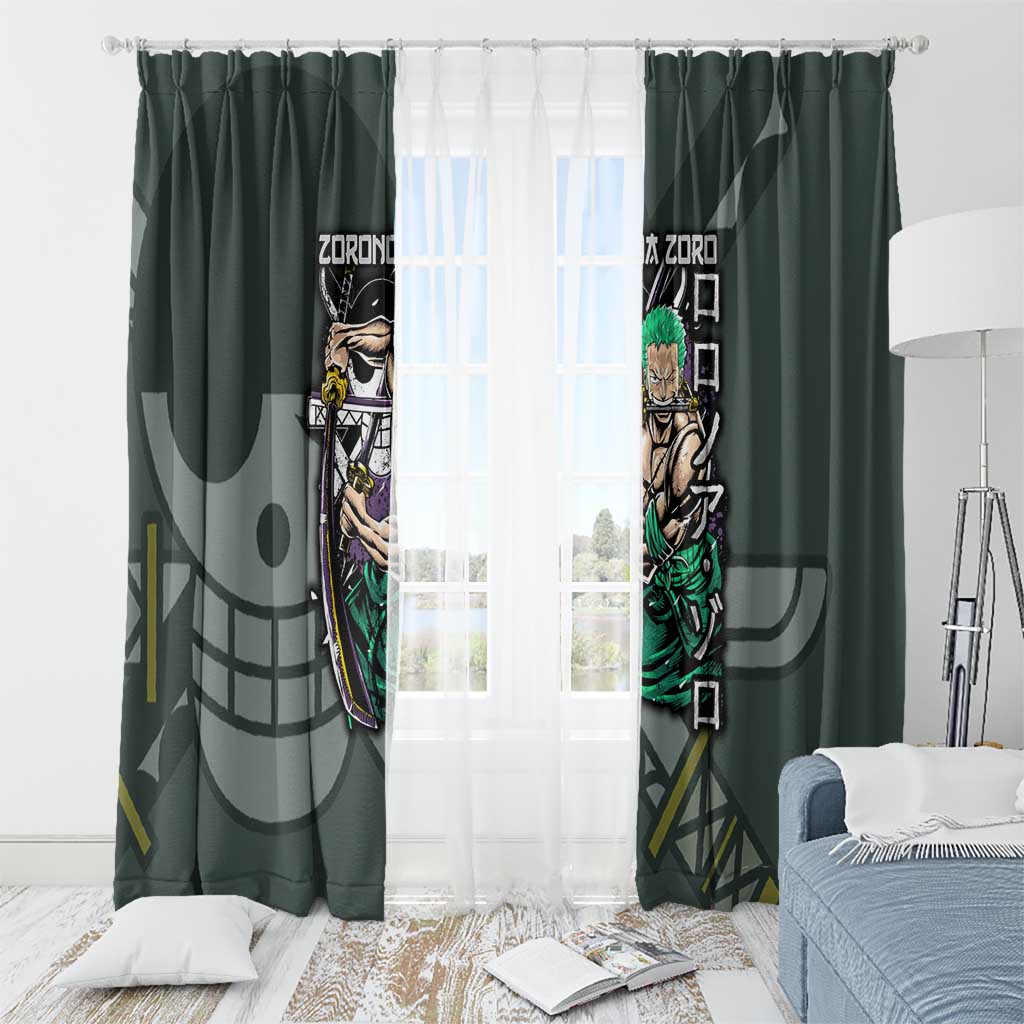 Roronoa Zoro V2 One Piece Window Curtain Anime Style