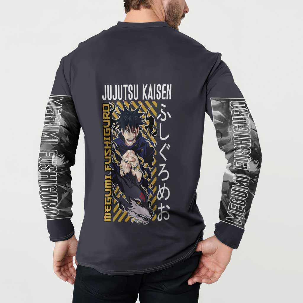 Fushiguro Megumi Jujutsu Kaisen Button Sweatshirt Anime Style