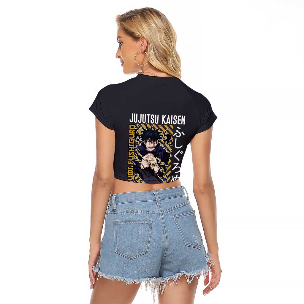 Fushiguro Megumi Jujutsu Kaisen Raglan Cropped T Shirt Anime Style