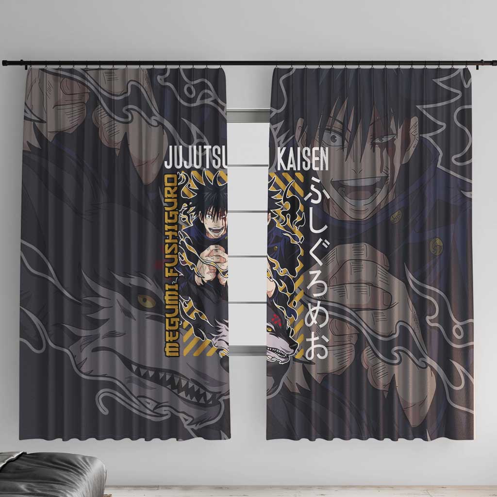 Fushiguro Megumi Jujutsu Kaisen Window Curtain Anime Style