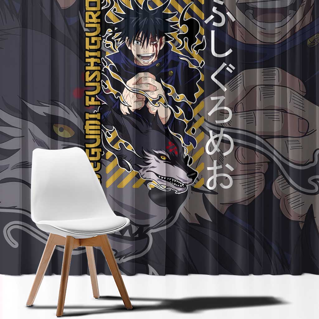 Fushiguro Megumi Jujutsu Kaisen Window Curtain Anime Style