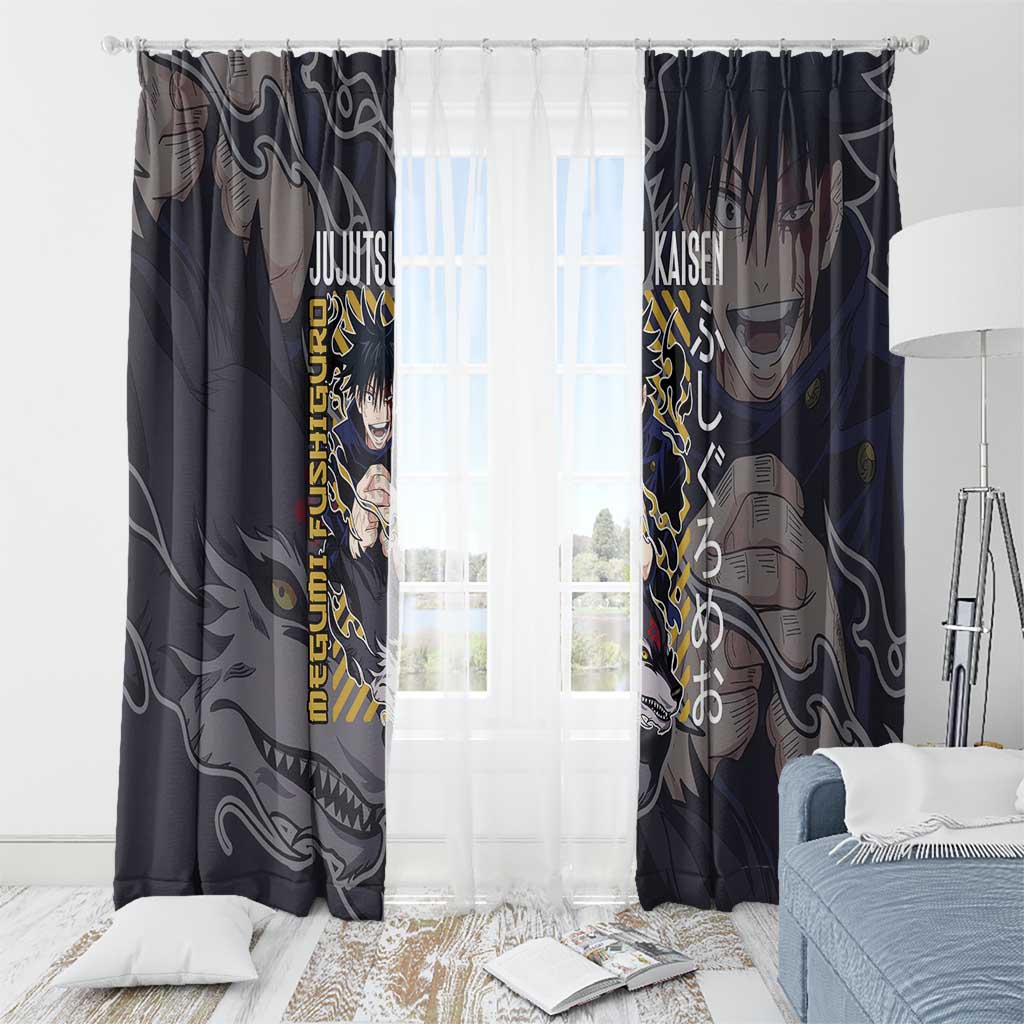 Fushiguro Megumi Jujutsu Kaisen Window Curtain Anime Style