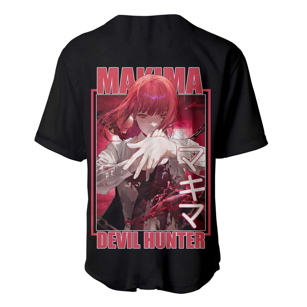 Makima Chainsaw Man Baseball Jersey Anime Style
