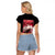 Makima Chainsaw Man Raglan Cropped T Shirt Anime Style