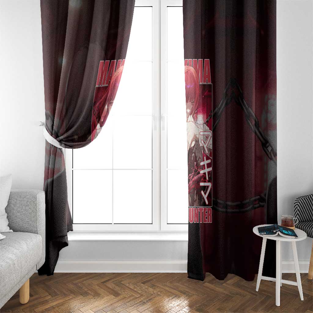Makima Chainsaw Man Window Curtain Anime Style
