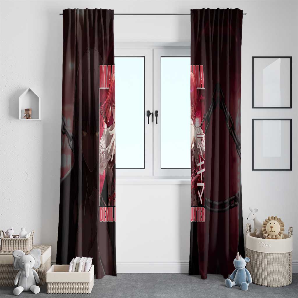 Makima Chainsaw Man Window Curtain Anime Style