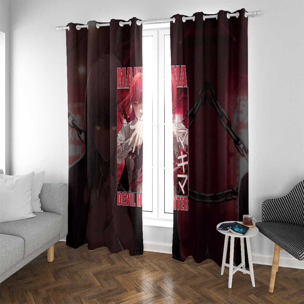 Makima Chainsaw Man Window Curtain Anime Style