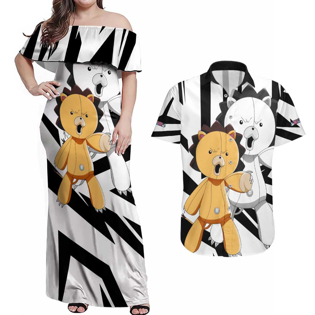 Kon - Bleach Couples Matching Off Shoulder Maxi Dress and Hawaiian Shirt Anime Mix Manga Style