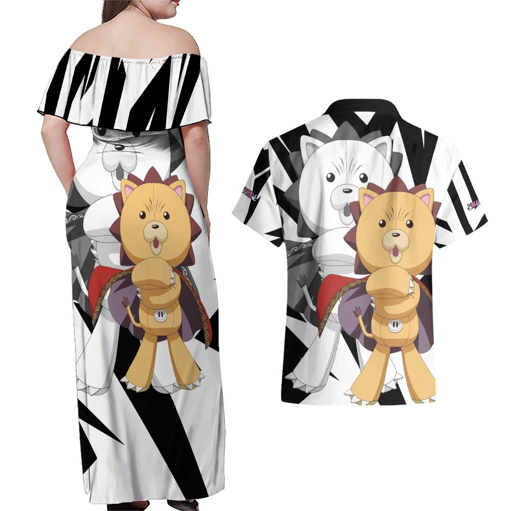 Kon - Bleach Couples Matching Off Shoulder Maxi Dress and Hawaiian Shirt Anime Mix Manga Style