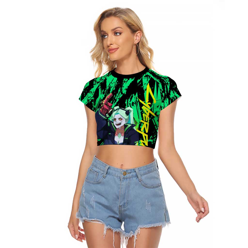 Rebecca Cyberpunk Raglan Cropped T Shirt Anime Style
