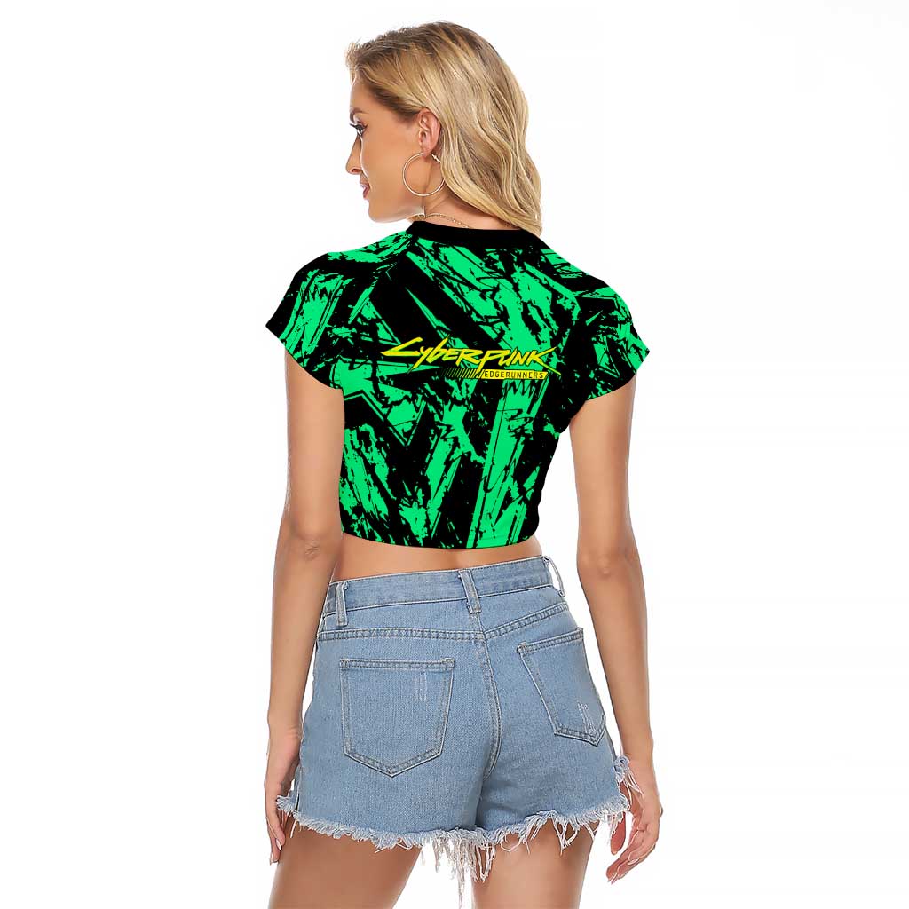 Rebecca Cyberpunk Raglan Cropped T Shirt Anime Style